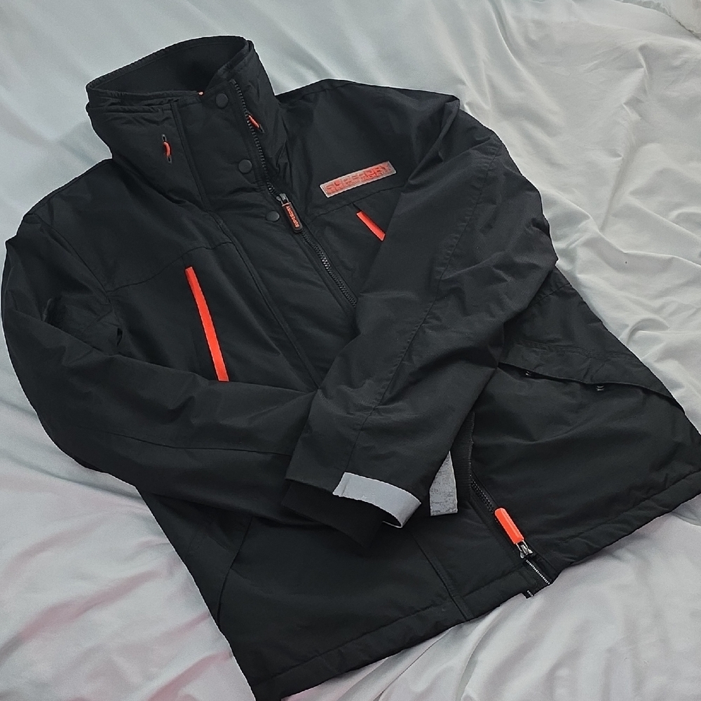 Superdry Polar SD Wind Attacker Jacket - Black/Orange - Size M
